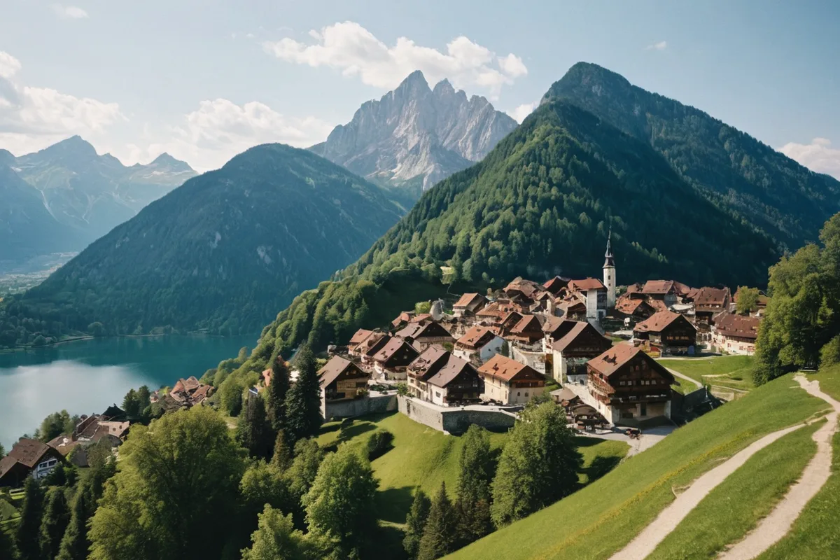 The village of Hohenschwangau below Neuschwanstein