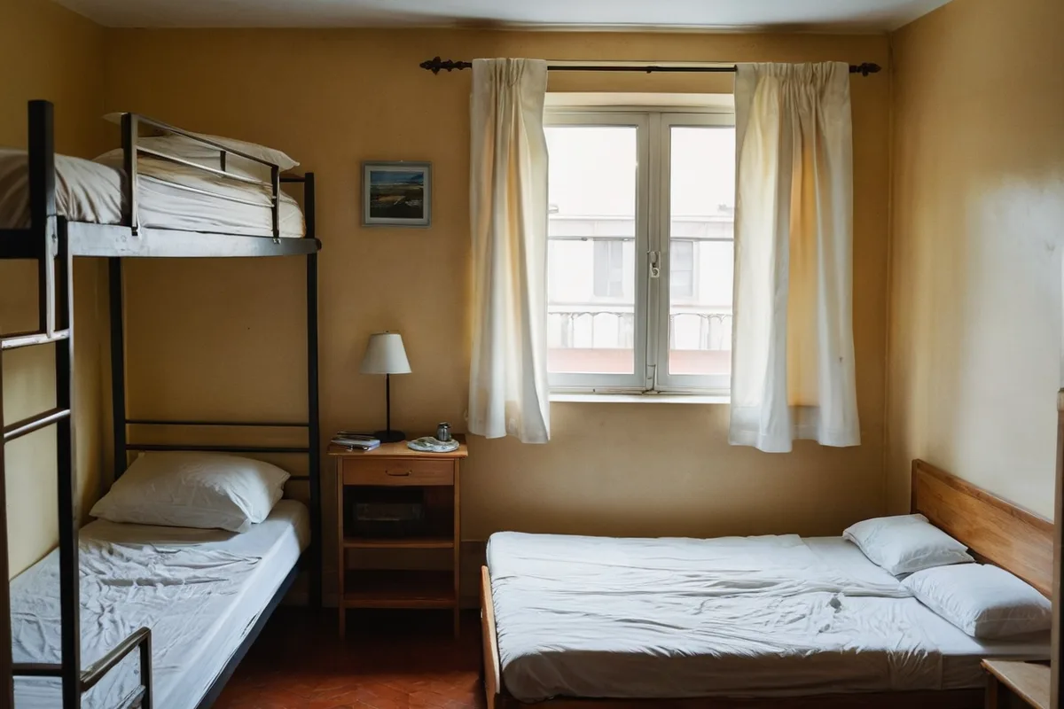 A budget hostel room in Munich during Oktoberfest
