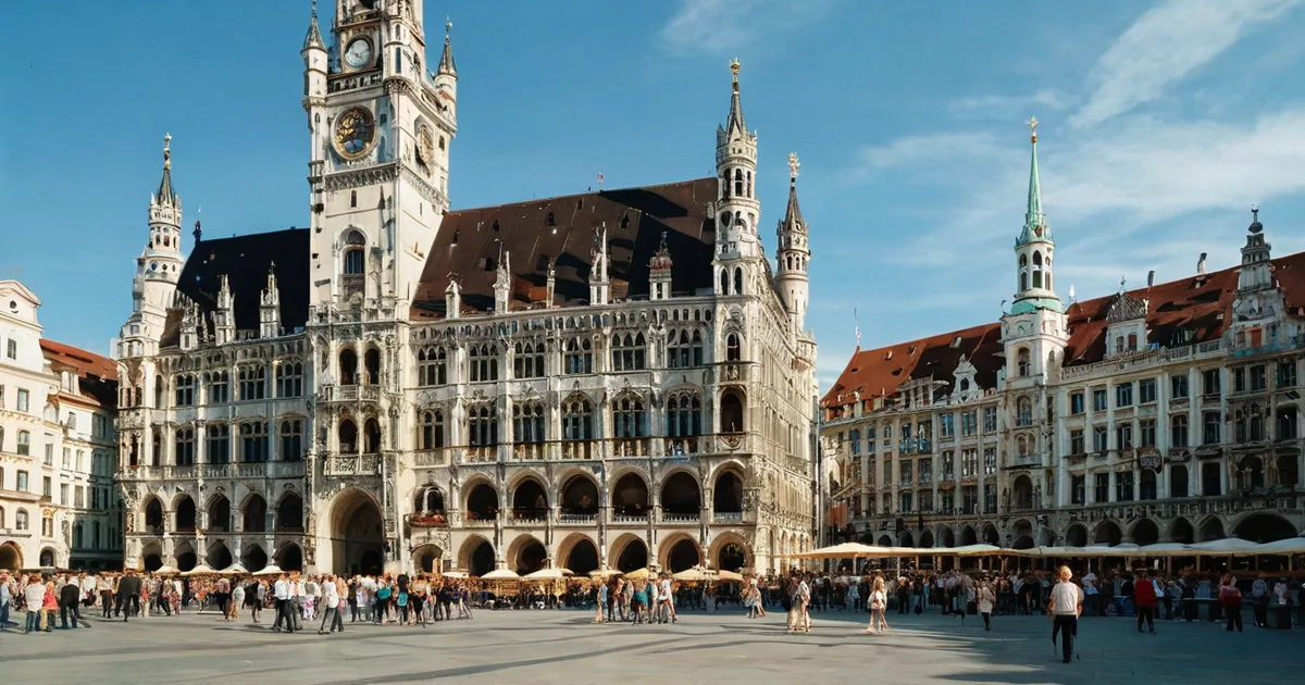 Marienplatz and the New Town Hall in Munich