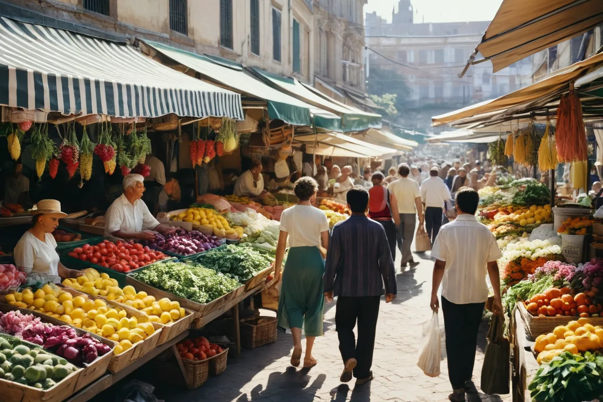 Viktualienmarkt open-air food market in Munich